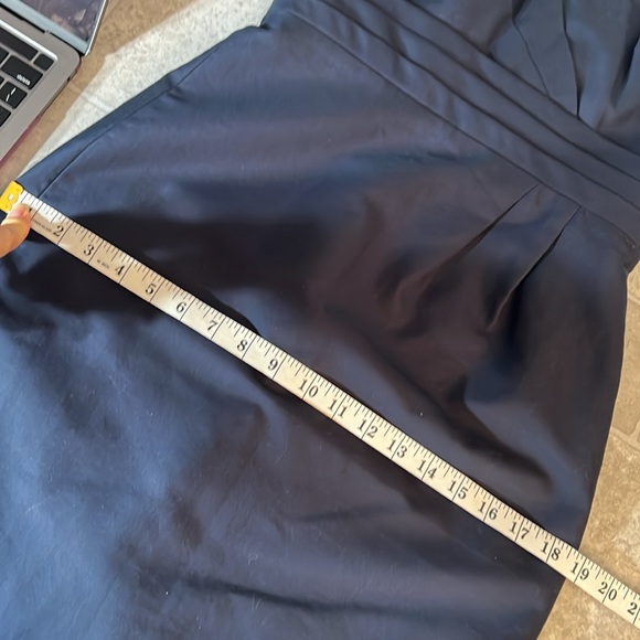 J Crew Raquel 🆕 Sleeveless Party Bridesmaid Dress Navy Blue open shoulders sz.0 - Picture 15 of 16